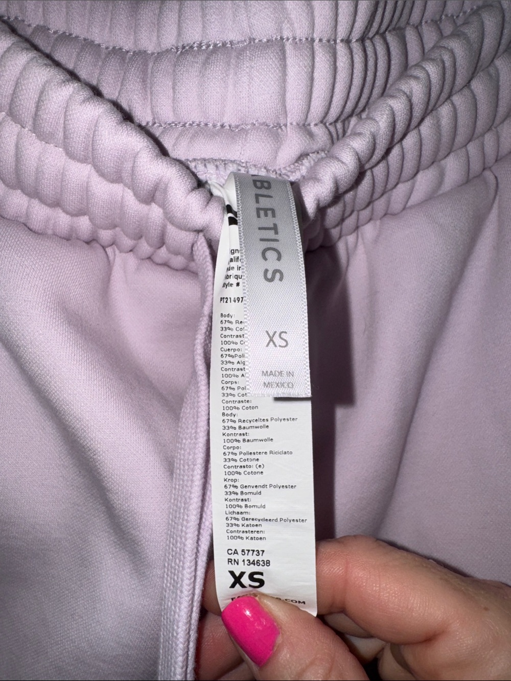Fabletics Eco Go-To Classic Sweatpant in icy lavendar size xs - Picture 4 of 4